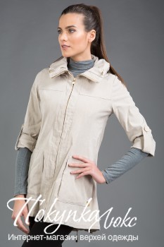 Женский бежевый плащ Violanti с капюшоном Женский бежевый плащ Violanti с капюшоном