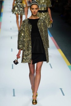 блестящий плащ из коллекции Fendi блестящий плащ из коллекции Fendi