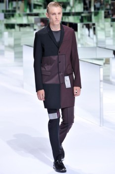 Пальто из комбинированных тканей от Dior